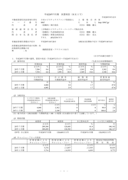 平成28年7月期 決算短信（REIT）