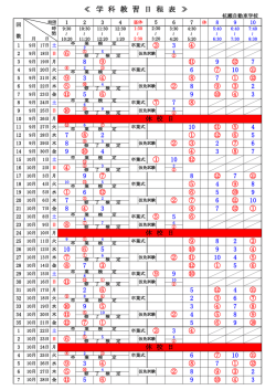 学科日程表 PDF