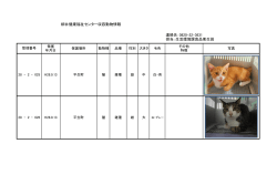 柳井健康福祉センター収容動物情報 連絡先：0820-22