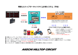 計測システム図解 - 明智ヒルトップサーキット