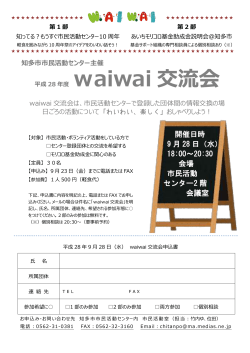 waiwai 交流会 - あいちモリコロ基金