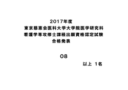 出願資格認定試験合格者