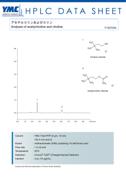 アセチルコリンおよびコリン Analysis of acetylcholine and choline