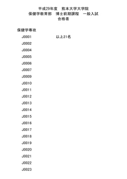 （博士前期課程）合格者