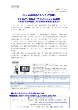 ＜レンタル計測器のラインアップ情報＞ デジタルマイクロスコープ