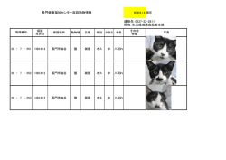 H28.9.14 現在 長門健康福祉センター収容動物情報 連絡先：0837