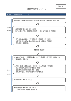 資料1 審議の進め方について
