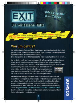 Anleitung: EXIT - Die verlassene Hütte