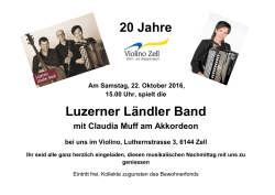 20 Jahre Luzerner Ländler Band