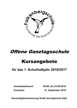 Kursbeschreibungen - Falkenbergschule Flensburg
