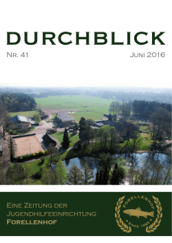 Durchblick 41 - Kinderheim Forellenhof