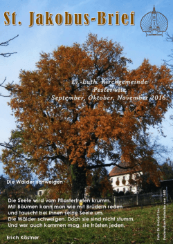 Luth. Kirchgemeinde Pesterwitz September, Oktober, November 2016