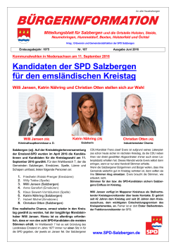 107, 06/2016 - SPD Salzbergen