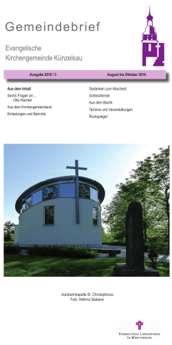 Gemeindebrief lesen - Kirchenbezirk Künzelsau