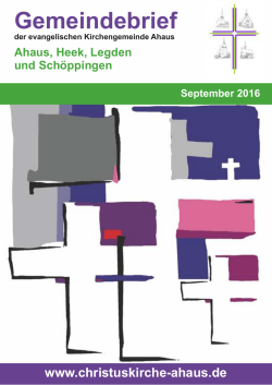 September 2016 - Kirchengemeinde Ahaus