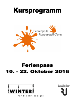 Programm - Ferienpass Rapperswil-Jona