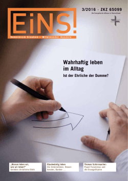 EiNS-magazin 3/2016 - Deutsche Evangelische Allianz