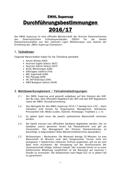 Durchf&uuml;hrungsbestimmungen des EWHL-Supercups