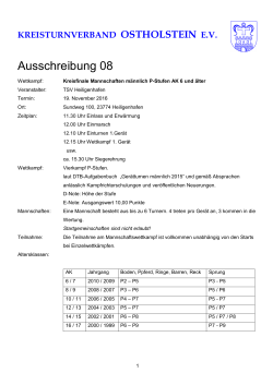 Ausschreibung 08 - Kreisturnverband Ostholstein