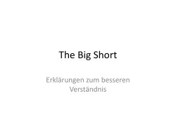 Was wird in „The Big Short“ beschrieben?