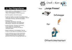 Handreichung Presse