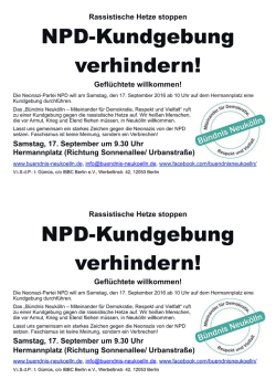 zum Flyer - Bündnis Neukölln
