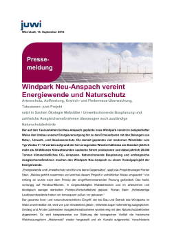 Windpark Neu-Anspach vereint Energiewende und Naturschutz
