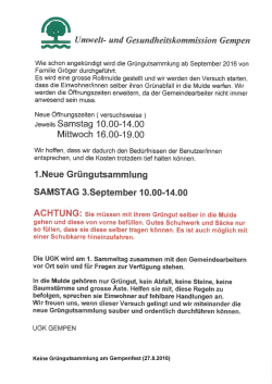 Gr&uuml;ngutentsorgung