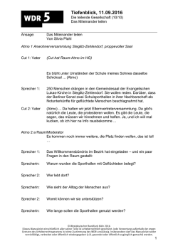 Die teilende Gesellschaft (10/10) - Das Miteinander teilen