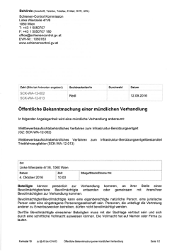 Informationen zur m&uuml;ndlichen Verhandlung - Schienen