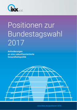 Positionen zur Bundestagswahl 2017
