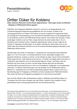 Dritter Düker für Koblenz