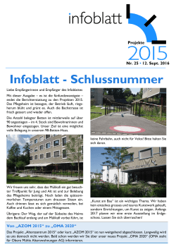 Infoblatt 25 - Alterszentrum Obere Mühle AG