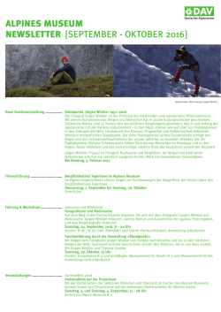 DRUCKVERSION Newsletter Alpines Museum SEP OKT