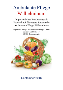 Herzlich Willkommen - Ambulante Pflege Wilhelminum