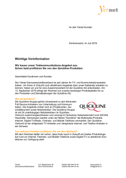Infos zu Quickline - yetnet