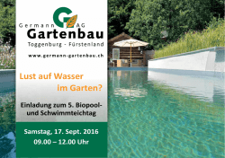 Lust auf Wasser im Garten?