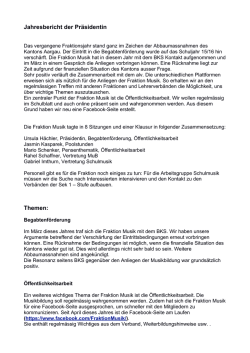 Jahresbericht 15/16 Fraktion Musik