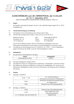 Herbstpokal der O-Jollen