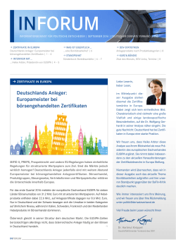 Informationsdienst INFORUM 09/2016