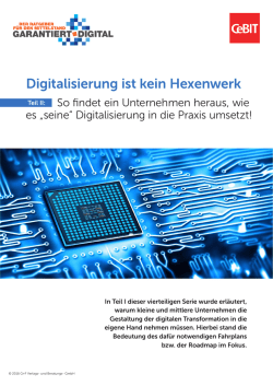 Digitalisierung ist kein Hexenwerk