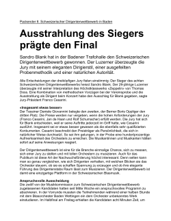 Ausstrahlung des Siegers prägte den Final