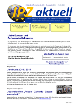 Jahrbuch 2016 / 2017 Jugendtreffen &bdquo;Friede &ndash; Zukunft &ndash; Zusam
