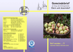 Gemeindebrief - Ev.-Luth. Kirchengemeinde Ebern