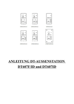 ANLEITUNG DT-AUSSENSTATION DT607F/ID und