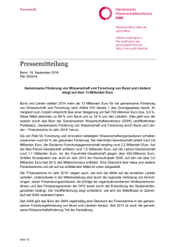 Ihre Mail vom 03 - Gemeinsame Wissenschaftskonferenz