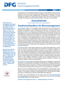 Auszubildende Kaufmann/Kauffrau für Büromanagement