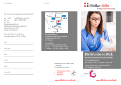 Die Wunde im Blick - Kliniken der Stadt K&ouml;ln