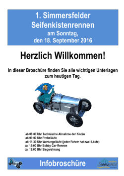 Infobrosch&uuml;re mit Teilnehmerliste