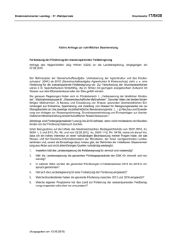 Drucksachen allgemein - Nieders&auml;chsischer Landtag